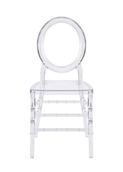 Oval Ring, Resin, Clear (Mono-Frame) ThinVisible – 48 Chairs Bundle by Chivari - Front CORRC-MONO-THIN-ZG-T-48