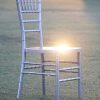 Silver Sparkling Gold Champagne Chiavari Chari at Golf Course