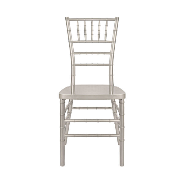 Sparkling Silver Champagne Resin Steel Skeleton Chiavari Chair (Amazing Unique Color) by Chivari Front CCRCHSSP-STEEL-AX-T