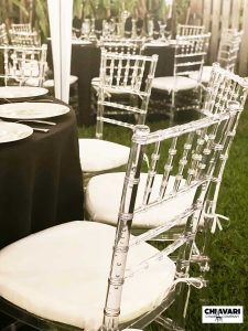 Add the elegance of Clear Chiavari Chairs to your next event.