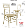 Sparkling Gold Champagne Resin Inner Steel Skeleton Chiavari Chair