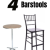 Cocktail Kit: 4 Black ToughWood Chiavari Barstools Plus a 30" Cocktail Table