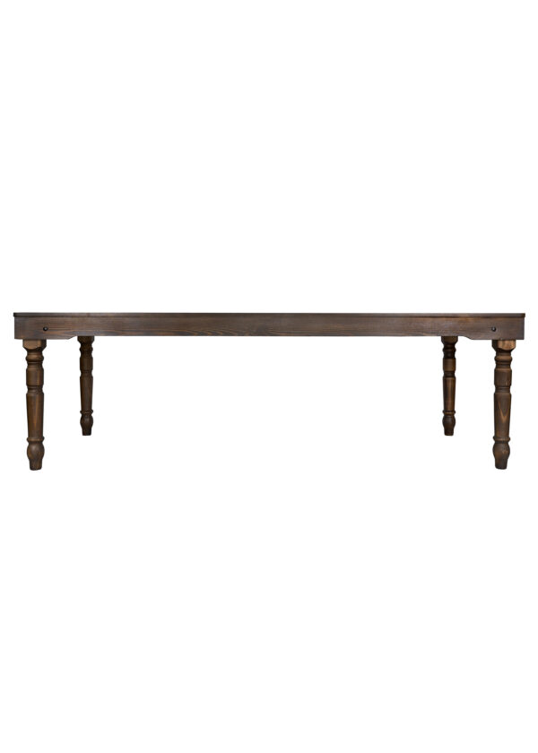 Fruitwood 8 Foot (96" x 40") Rectangle Farmhouse Table by Chivari TFARMRT9640-FRUITWOOD-T-LEG-AX-T