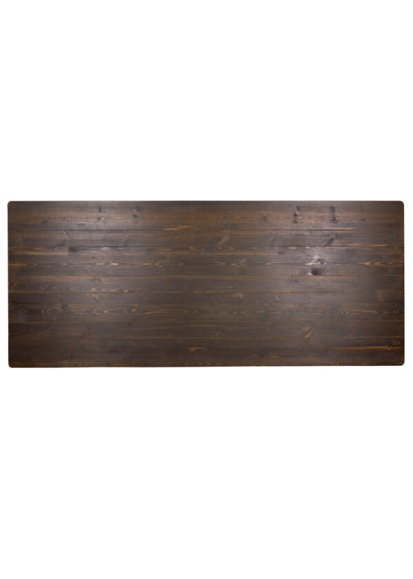 Fruitwood 8 Foot (96" x 40") Rectangle Farmhouse Table by Chivari TFARMRT9640-FRUITWOOD-T-LEG-AX-T