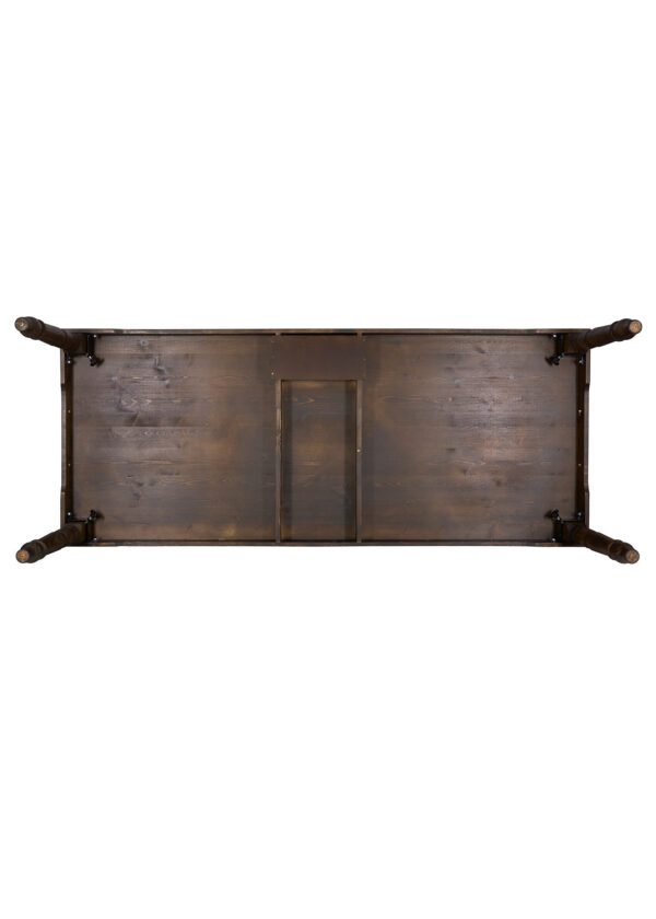 Fruitwood 8 Foot (96" x 40") Rectangle Farmhouse Table by Chivari TFARMRT9640-FRUITWOOD-T-LEG-AX-T