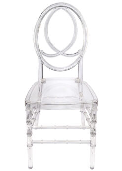 Clear Resin Infinity Chair Front CIRCC-ZG-T