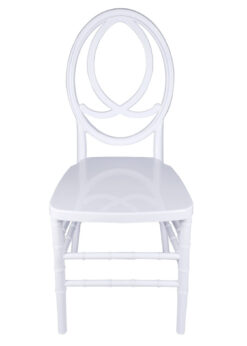 White Infinity Chair Front CIRW-ZG-T