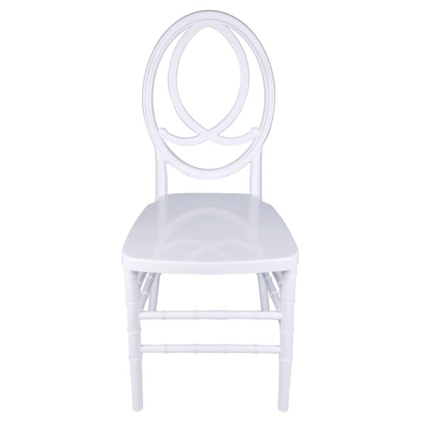 White Infinity Chair Front CIRW-ZG-T