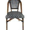 Black & White Bistro Chair Front CBPBLA-AX-T