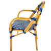 Blue and White Bistro Chair with Left Back Front CBPABLU-AX-T