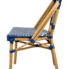 Blue and White, Armless, French Bistro Patio Dining Chair by Chivari CBPBLU-AX-T