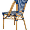 Blue and White, Armless, French Bistro Patio Dining Chair by Chivari CBPBLU-AX-T