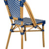 Blue and White, Armless, French Bistro Patio Dining Chair by Chivari CBPBLU-AX-T