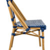 Blue and White, Armless, French Bistro Patio Dining Chair by Chivari CBPBLU-AX-T