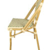 Beige and Green Bistro Chair Armless Left CBPW-AX-1