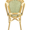 Beige and Green Bistro Chair Armless Back CBPW-AX-1