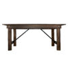 Fruitwood 6 Foot (72″ x 40″) Rectangle Farmhouse Table TFARMRT7240-FRTWOOD-S-LEG-AX-T