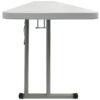 6 Foot (72″ x 18″) Rectangle Heavy Duty Plastic Table by Chivari side view TPLSRT7218-AX-T