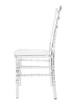 Chameleon Resin Clear Chiavari Chair by Chivari Left Side CCMRC-ZG-T