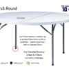 72 inch Round Plastic Banquet Table TPLSRD72-AX1-T