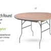 72 Inch Round Plywood Banquet Table by Chivari TPLYRD72M-AX-T