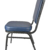 Blue Vinyl Banquet Chair Left