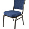 Blue Dotted Banquet Chair Left