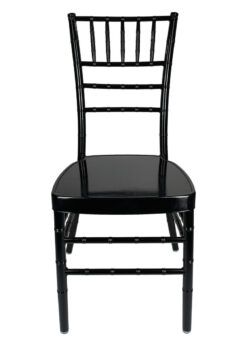 Black Aluminum Chiavari Chair Front CCAB-AX-T