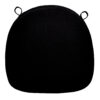 Black 2.0″ Thick Cross Back Chair Cushion by Chivari CUSHXSTRAP-BLK-AX-T