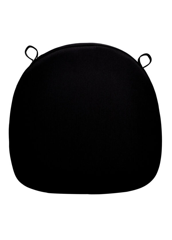 Black 2.0″ Thick Cross Back Chair Cushion by Chivari CUSHXSTRAP-BLK-AX-T