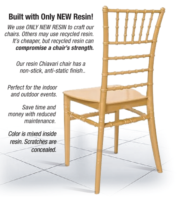 Gold BasicResin Chiavari Chair CCPG-v22-SG-T