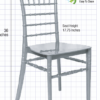 Silver BasicResin Chiavari Chair CCPS-v22-SG-T