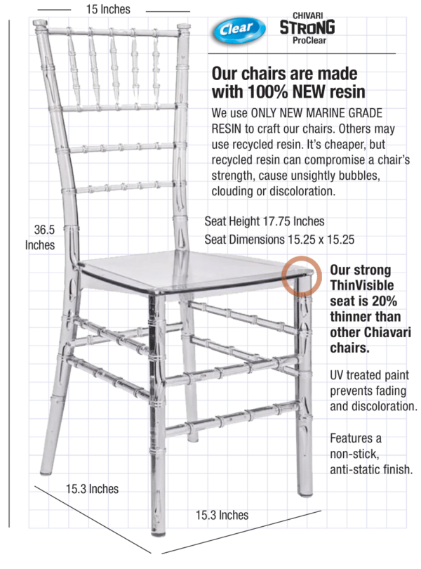 ProClear Resin Thinvisible MonoFrame Chair CCRC-MONO-THIN-ZGT-T