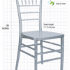 Silver ToughResin MonoFrame Chiavari Chair CCRS-MONO-AX-T