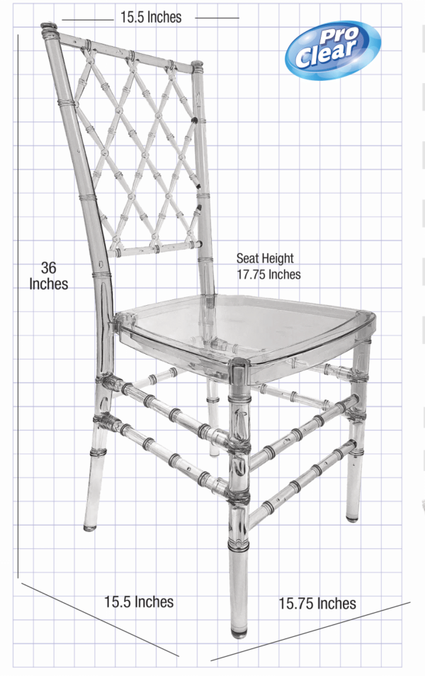 Proclear Resin Diamond Back Chiavari Chair CDRC-ZG-T