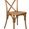 Chestnut Toughresin CrossBack Chair by Chivari CXRC-AX-T Front 45