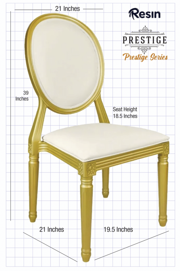 Gold Louis Pop Chair Resin Prestige Series