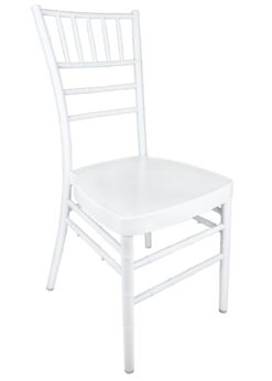 White Aluminum Chiavari Chair by Chivari 45 CCAW-AX-T