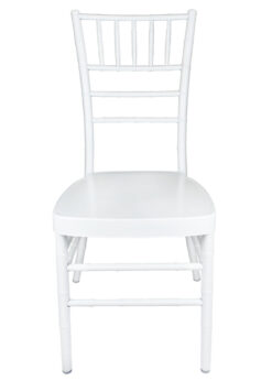 White Aluminum Chiavari Chair by Chivari front CCAW-AX-T