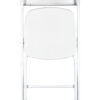 White Folding Chair (Steel-Poly Chair) by Chiavari CFPW-AX-T