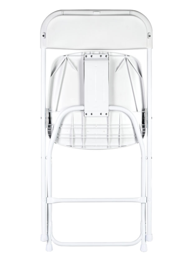 White Folding Chair (Steel-Poly Chair) by Chiavari CFPW-AX-T