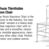 Clear Resin ThinVisible Seat Napoleon Chair by Chivari CNRC-MONO-THIN-ZG-T