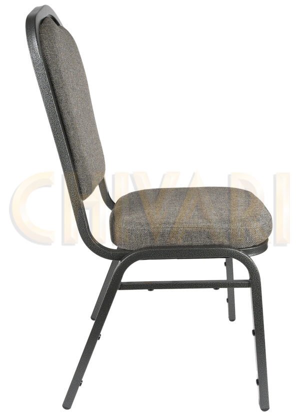 Charcoal Grey Fabric on Silver Vein Frame Crown Banquet Chair Right1 CQCFG-ZF-T