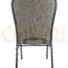 Charcoal Grey Fabric on Silver Vein Frame Crown Banquet Chair Back CQCFG-ZF-T