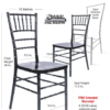 Black Resin Steel Skeleton Chiavari Chair infographic