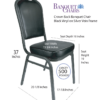 Banquet Chair - Crown | Black Vinyl on Silver Vein Frame CQCVB-ZF-T