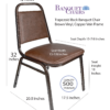 Brown Vinyl on Copper Vein Frame Trapezoid Banquet Chair CQTVBR-ZF-T