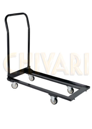 Steel Folding Chair Cart by Chivari, for Poly & Resin Folding Chairs CART100-AX-T 45