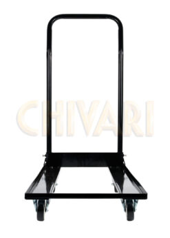 Steel Folding Chair Cart by Chivari, for Poly & Resin Folding Chairs CART100-AX-T Front