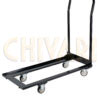 Steel Folding Chair Cart by Chivari, for Poly & Resin Folding Chairs CART100-AX-T Left